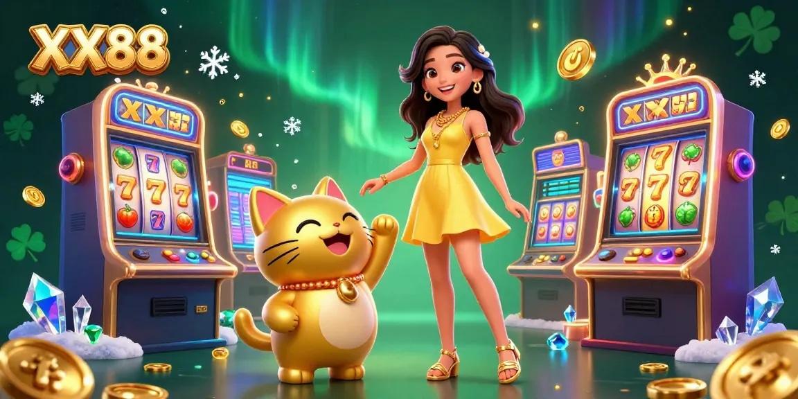 Engage with exciting high-stakes gameplay at XX88, featuring vibrant slot machines and captivating interactions.