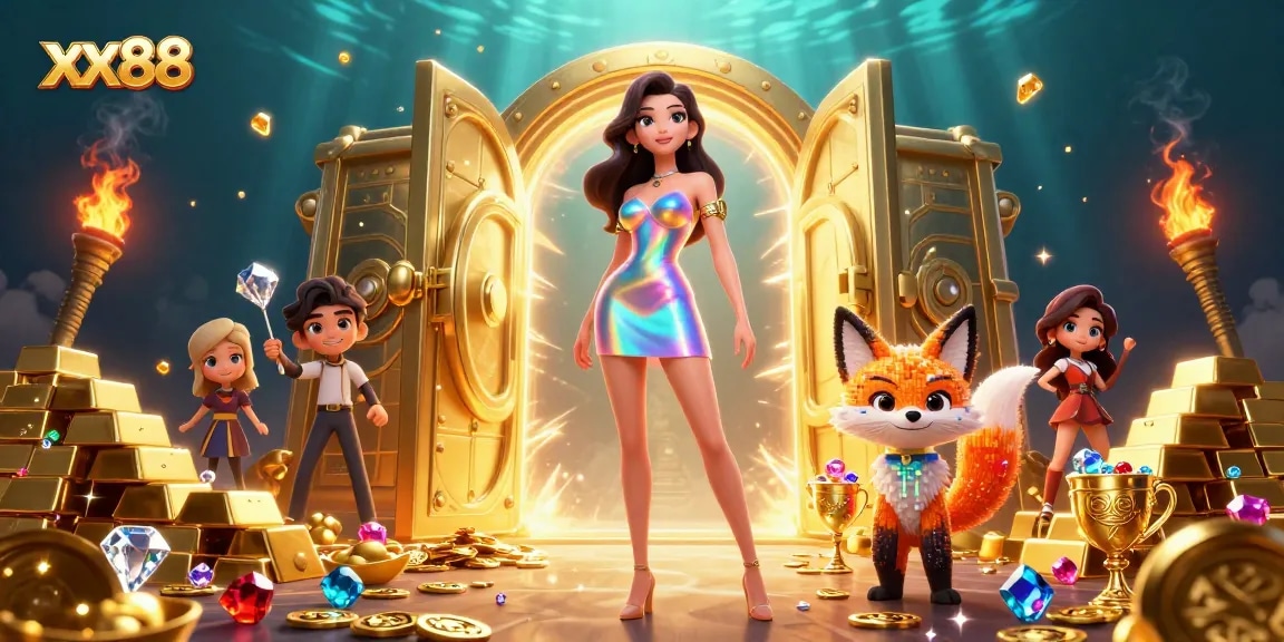 Engage in exciting gameplay with xx88 and experience vibrant treasures in a 3D casino adventure.