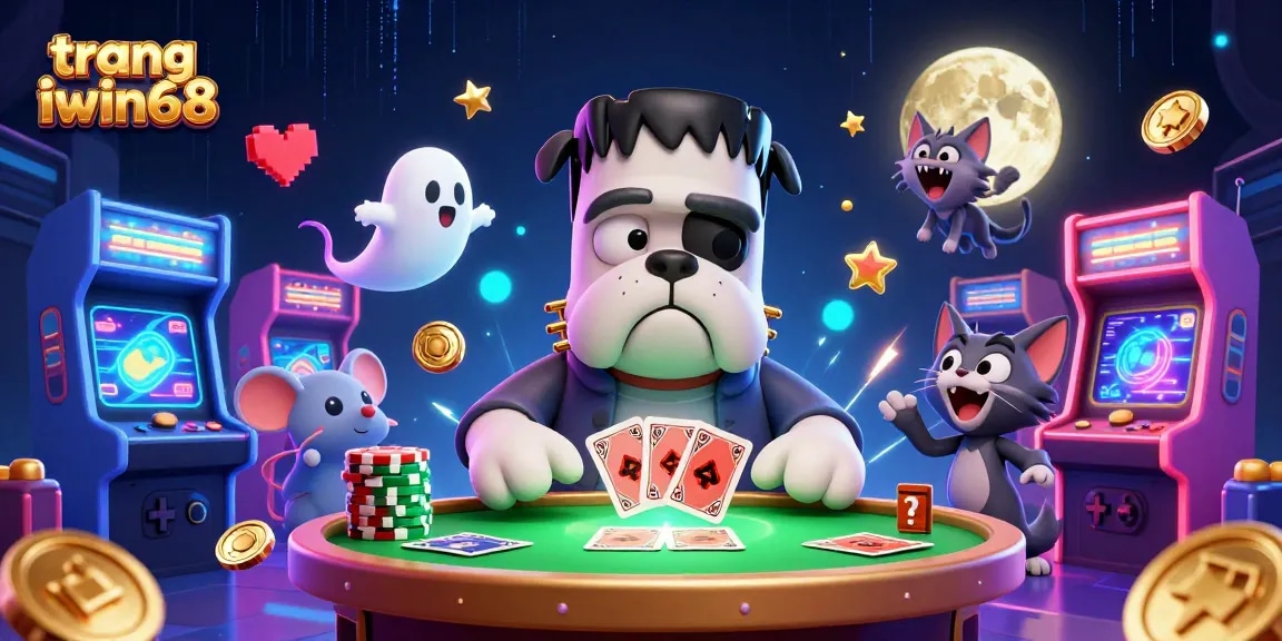 Experience excitement with trang iwin68 as a Frankenstein bulldog dealer at a vibrant casino.