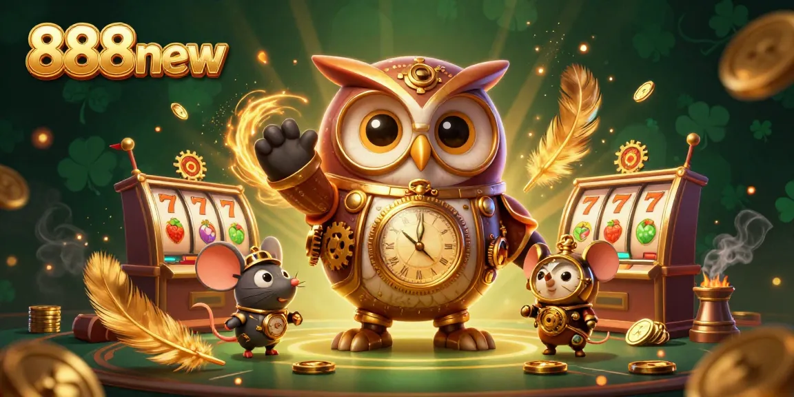 Experience thrilling wins with 888new's dynamic 3D casino adventure illustration.