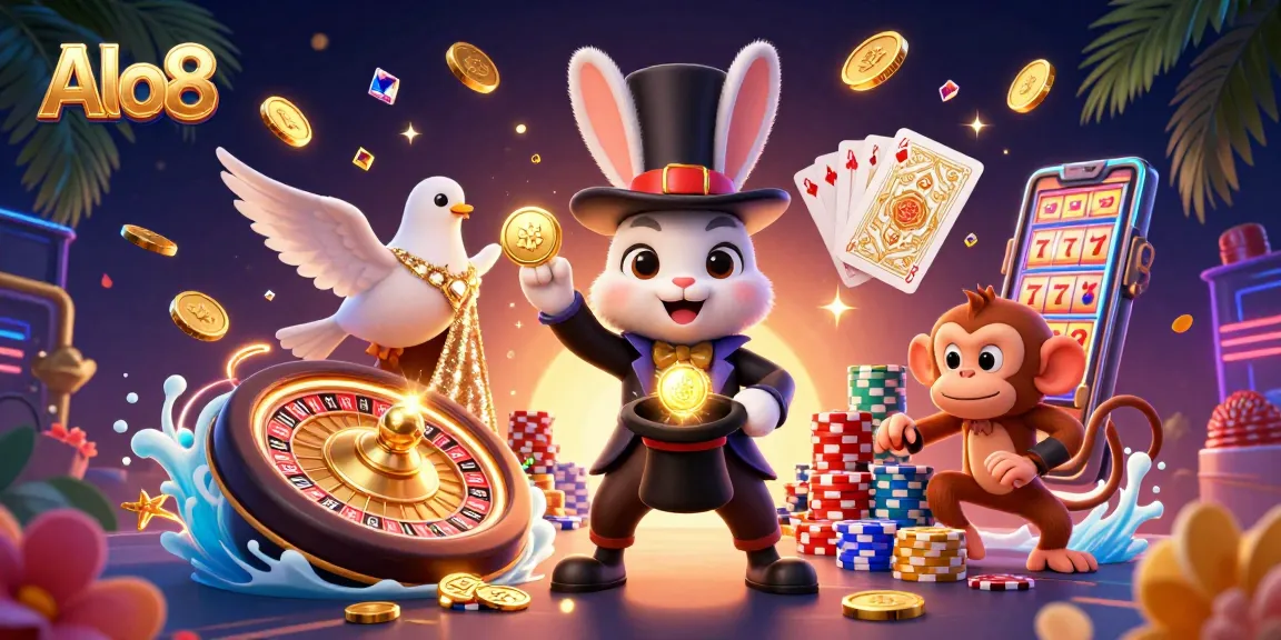 Experience the magic of Alo8 with a dazzling array of casino games and promotions as coins and gems burst into action!
