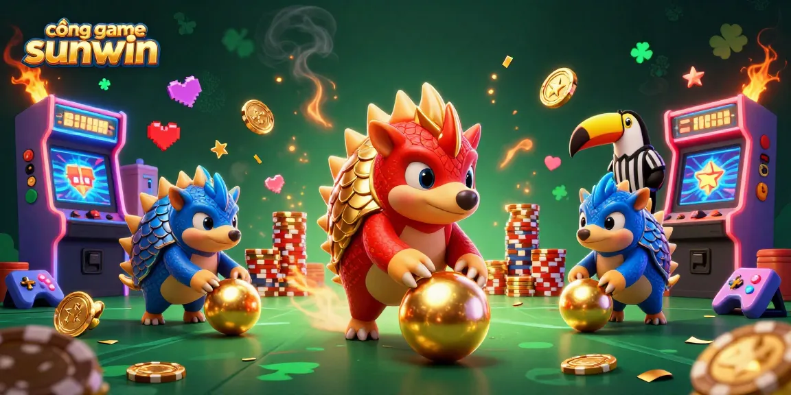Experience thrilling action at cổng game sunwin with colorful characters and casino-themed elements.