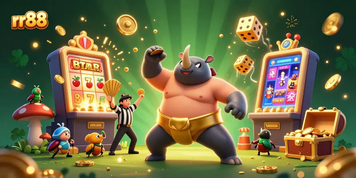 Experience thrilling wins at rr88 with vibrant 3D casino characters amidst jackpot explosions.