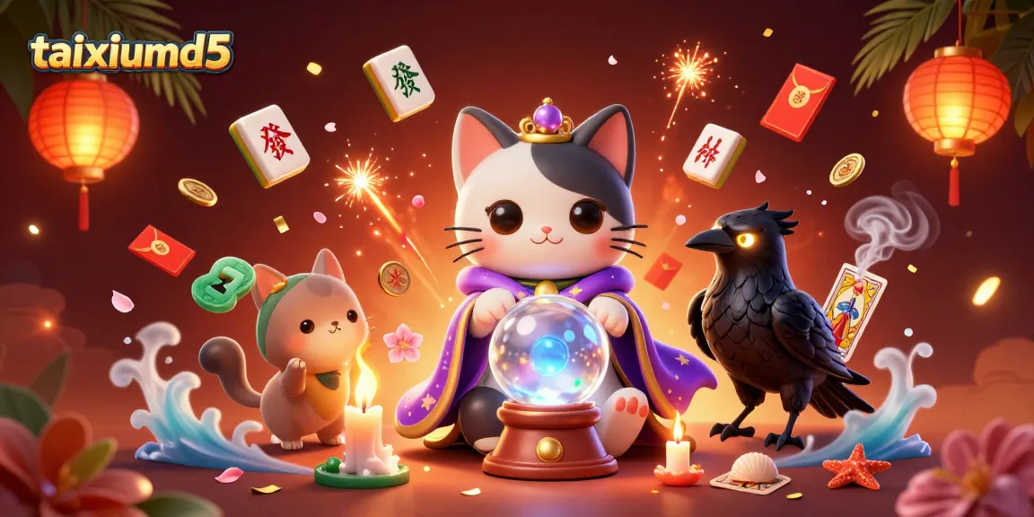 Engage with taixiumd5 through a dynamic casino scene featuring mystical characters and exciting game elements.