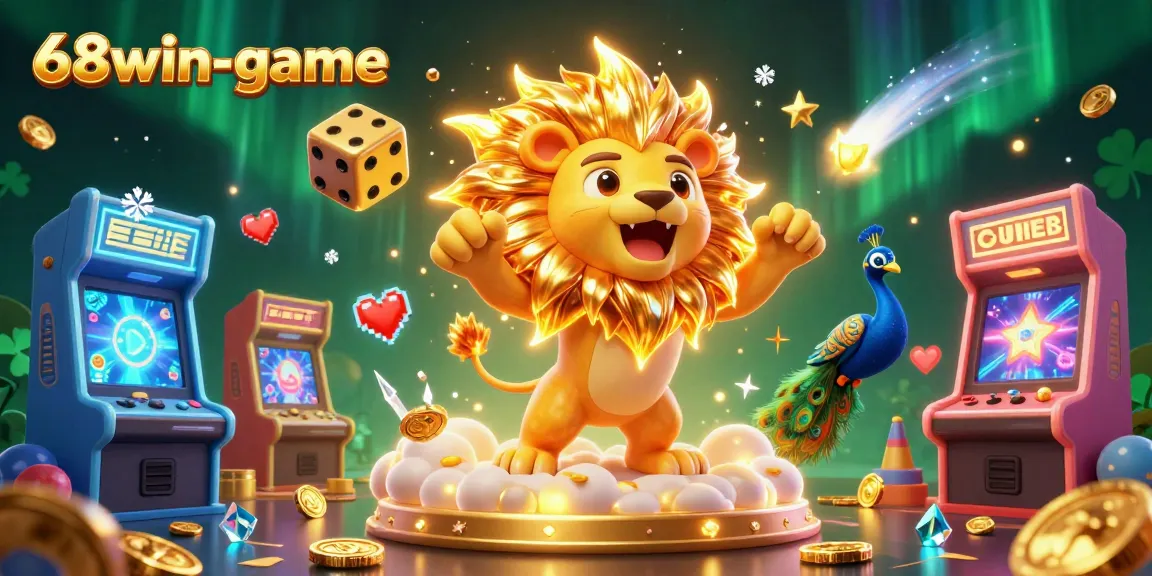 Experience the thrilling atmosphere of 68win-game as you play on vibrant 3D machines surrounded by lively characters.