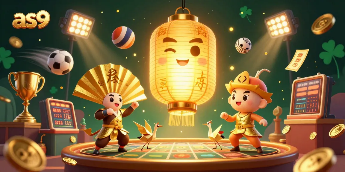Experience excitement with as9's vibrant casino illustration featuring dynamic sports elements and lucky symbols.